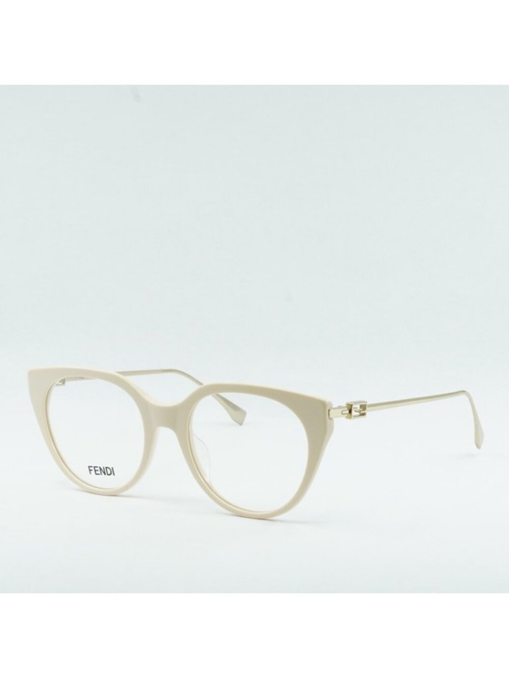Fendi FE50010I 025 Eyeglasses Ivory 53mm Cat Eye Frame